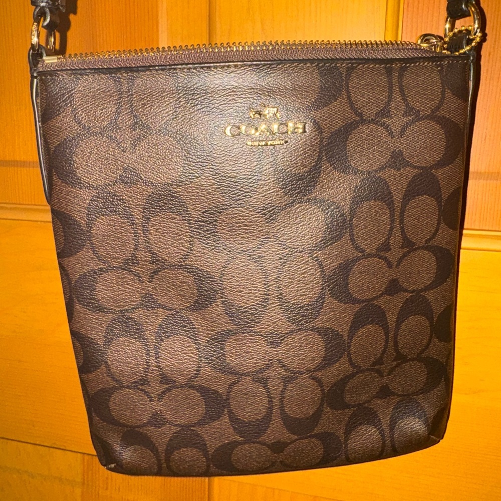 Coach Signature Brown Crossbody Bag